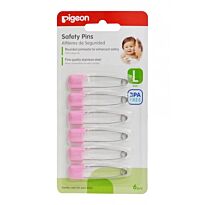 Pigeon - Safety Pin (L) 6 Pcs Card