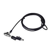 GIZZU Noble Wedge Laptop Lock (for Dell 3.2mm x 4.5mm slot) - Cable Length 1.8m - 2 user keys included (compatible with master key)