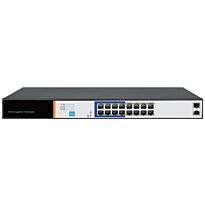 16 Port Gigabit AI PoE Switch with 2 SFP Uplink