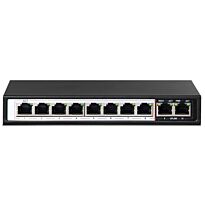 10 Port Gigabit Ethernet Switch with 8 AI PoE and 2 Uplink Ports