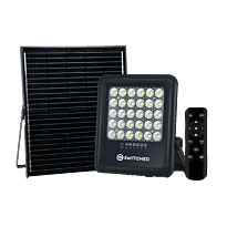SWITCHED Urban PRO Series 50W Solar Floodlight with Remote - Black