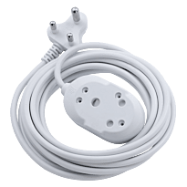 SWITCHED Light DUTY BTB EXTENSION LEADS 2 x 16A Socket 20m - White