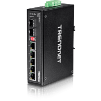 TrendNet 6-Port Hardened Industrial Gigabit DIN-Rail Switch