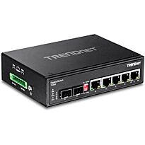 TrendNet 6-Port Hardened Industrial Gigabit DIN-Rail Switch