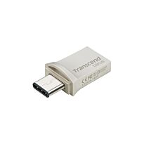 Transcend 128GB Jetflash 890 USB-C & USB 3.1 OTG Flash Drive - Silver