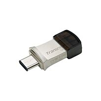 Transcend 128GB Jetflash 890 USB-C & USB 3.1 OTG Flash Drive - Silver