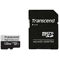 Transcend - 128GB 350V microSDXC Memory Card with SD Adapter