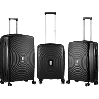 Travelwize Ripple PP 4-Wheel Spinner 65cm Luggage Black