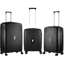 Travelwize Ripple PP 4-Wheel Spinner 75cm Luggage Black