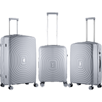 Travelwize Ripple PP 4-Wheel Spinner 55cm Luggage Platinum