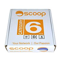Scoop 100m Box Cat6 CCA White UTP Cable