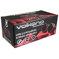 Volkano Diamond Series USB Powered Speakers Red