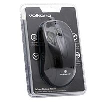 Volkano Earth Series Wired Mouse Black