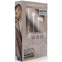 Volkano Mercury series Bluetooth magnetic earphones - Gold and White