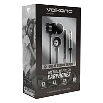 Volkano Alloy series metal earphone - Silver