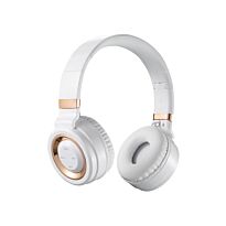 Volkano Lunar series Bluetooth headphones - White and Rose Gold