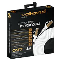 VolkanoX Giga series Cat 7 Ethernet cable 3 meter - White Gold tips