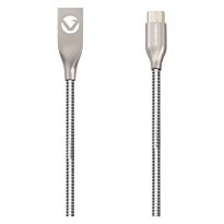 Volkano Iron Series Round Metallic Spring Micro USB Cable 1.2m Champagne Gold