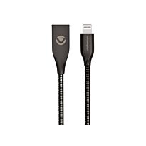 Volkano Iron Series Round Metallic Spring MFI Lightning Cable 6ft - Gun Metal