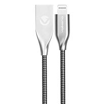 Volkano Iron Series Round Metallic Spring MFI Lightning Cable 6ft - Silver