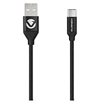 Volkano Weave Series Fabric Braided Micro USB Cable 1.2m Black