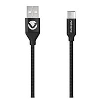 Volkano Weave Series Fabric Braided Micro USB Cable 3m Black