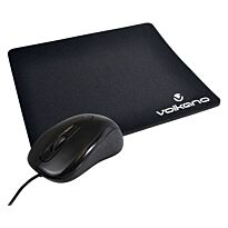 Volkano Slick Series Wired USB Mouse With Mousepad Combo