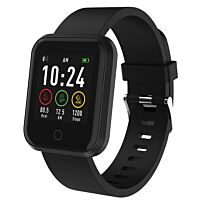 Volkano Active Tech Excel 2 Series Fitness Watch with HRM - Black with Extra Red Strap