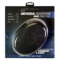 Volkano Shell Series Elliptical Headphone Case - Black