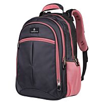 Volkano Orthopaedic Backpack 27L Dark Grey and Pink