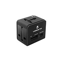 Volkano International Series Travel Adapter with 2 USB