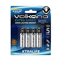 Volkano Extra series Alkaline Batteries AA pack of 4