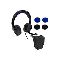 SPARKFOX PlayStation 4 Headset|High-Capacity Battery|3m Braided Cable|Thumb Grip Core Gamer Combo