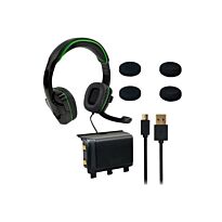 SPARKFOX Xbox-One Headset|High-Capacity Battery|3m Braided Cable|Thumb Grip Core Gamer Combo