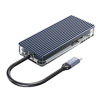 Orico 6 Port 3 x USB3.0|1 x HDMI|1 x TF|1 x SD Transparent Hub - Grey