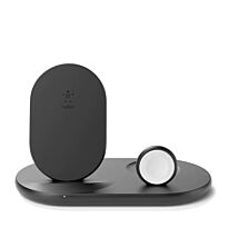 BELKIN BOOSTCHARGE 3-in-1 Wireless Charger for Apple iPhone 14/13/12 Apple Watch and AirPods - Black (Slim Design)