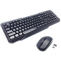 UniQue Wireless USB 104 Keys Standard US Layout Keyboard and Wireless 2 Button 1000 DPI Optical Mouse Combo