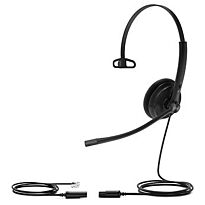 Yealink YHS34 mono headset with RJ-9 and letherette ear cushions