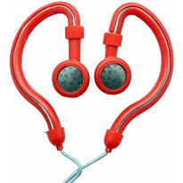 Geeko Innovate Hook On Ear Dynamic Stereo Earphones 1.2m Red