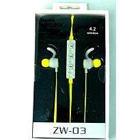 Geeko ZW-03 Wireless Bluetooth Earphones Yellow