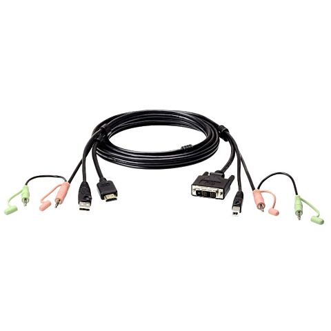 Aten 2L-7D02DH 1.8M USB HDMI to DVI-D KVM Cable with Audio
