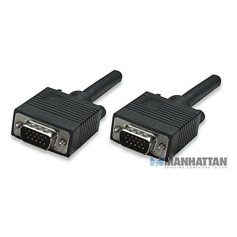 Manhattan SVGA Monitor Cable HD15M (Male) to HD15M (Male) 4.5 metres
