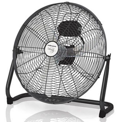 Mellerware Steel Black Hi Velocity 45cm 3 Speed Floor Fan