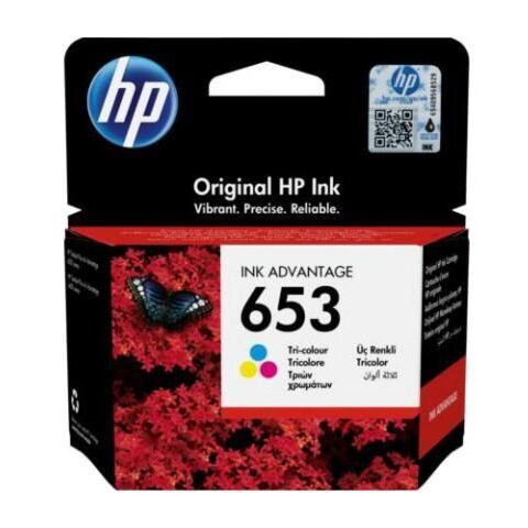 HP 653 Tri-Colour Original Ink Advantage Cartridge