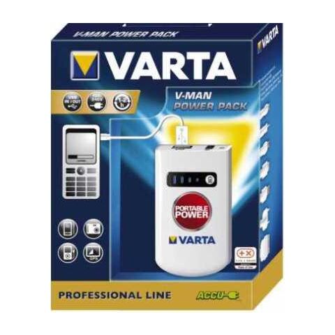 Varta V-Man Portable Power Pack Set -USB-in & USB-Out Function