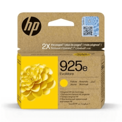 HP 925e EvoMore Yellow Printer Ink Cartridge Original Single-pack