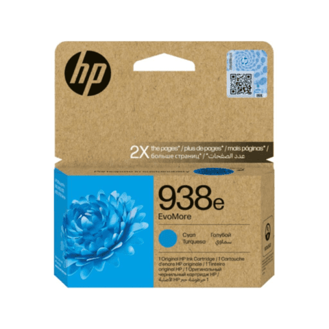 HP 938e EvoMore Cyan Ink Cartridge 1650 Pages Original Single-pack