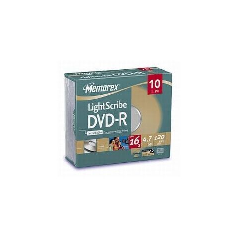 Memorex Lighscribe DVD-R 10 PCK J Case