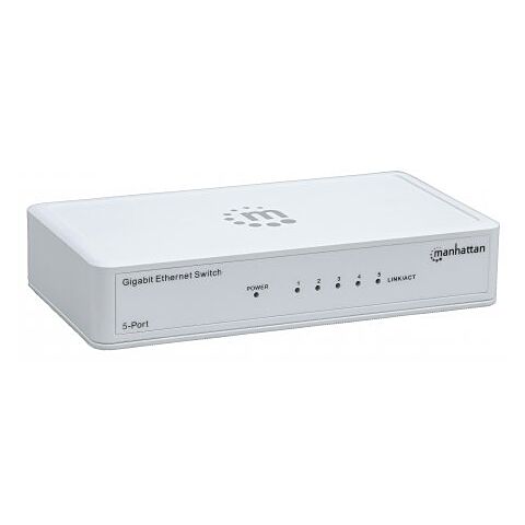 Manhattan 5 Port Gigabit Ethernet Switch Desktop Size
