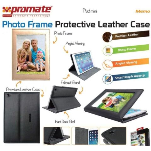 Promate Memo Photo Frame Protective Leather Case for IPad Mini-Cream